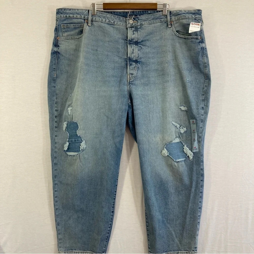 New Old Navy High-Rise O.G. Straight‎ Distressed Jeans Size 28